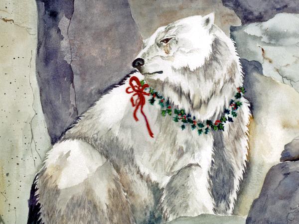 Christmas Polar Bear