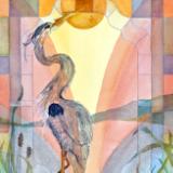 Heron Under Glass